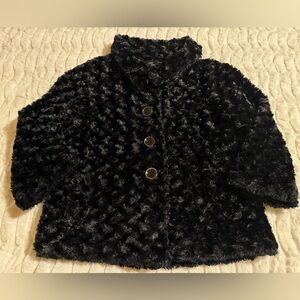 NWOT Faux Fur Coat Black Size Small